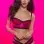 Longline Satin Balconette Bra With Lace Trimmed Edges and Removable Straps - Large - Bright Rose/black