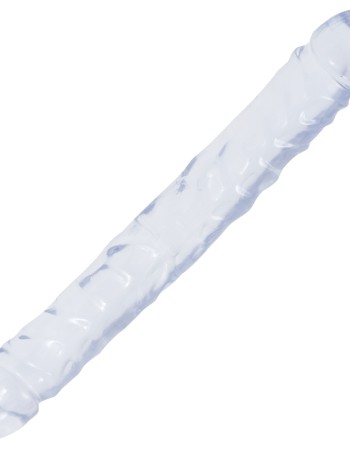 Crystal Jellies Jr Double Dong 12 Inch - Clear