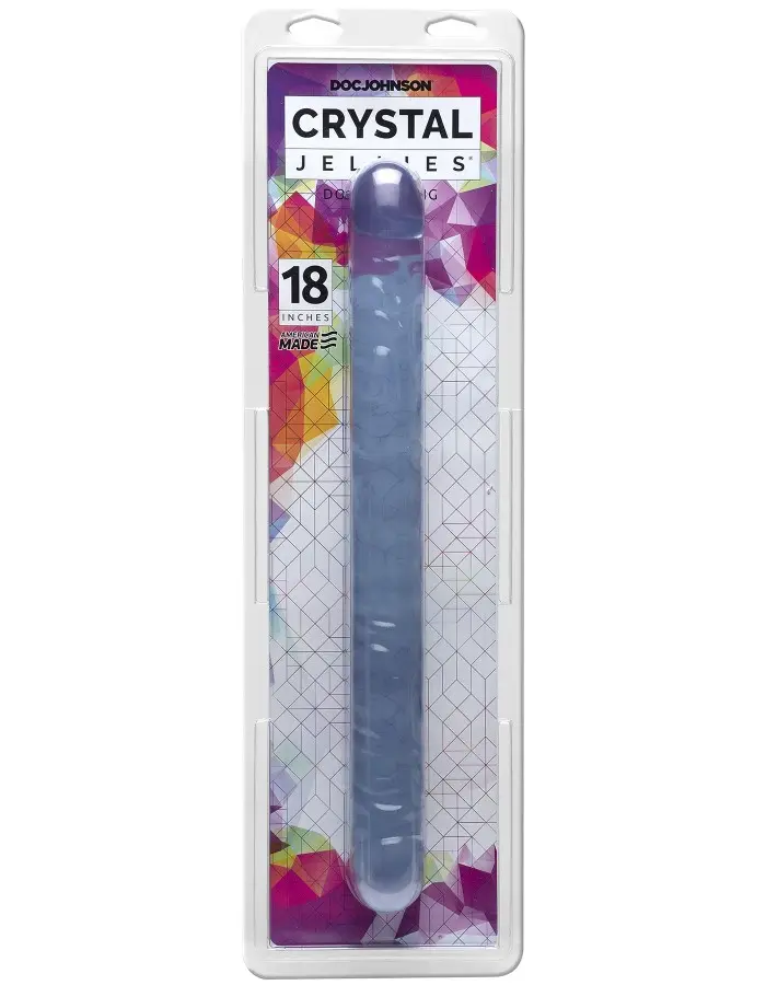 Crystal Jellies 18 Inch Double Dong - Clear