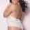 Soft Lace Collared Teddy With Front Keyhole and  Open Back - 1x/2x - White