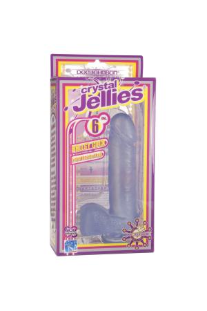 Crystal Jellies 6 Inch Ballsy With Suction Cup - Clear