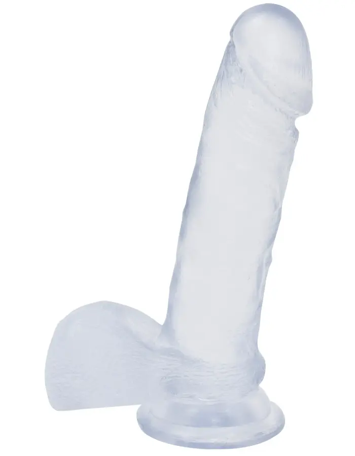 Crystal Jellies 6 Inch Ballsy With Suction Cup - Clear