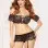 Lace Off-the-Shoulder Set - Large - Black
