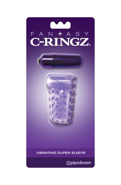 Fantasy C-Ringz Vibrating Super Sleeve Purple