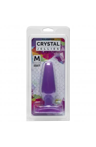 Crystal Jellies Butt Plug - Medium - Purple