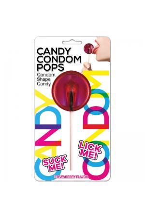 Candy Condom Pop -  Strawberry