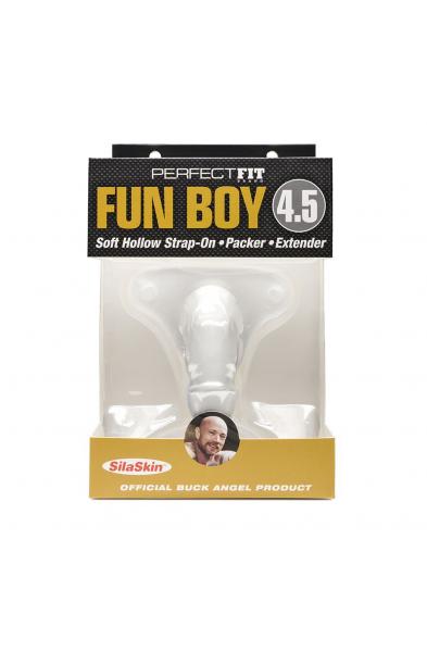 Fun Boy 4.5 Soft Hollow Strap-on - Packer - Extender - Clear