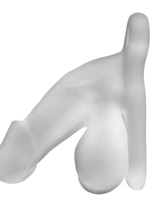 Fun Boy 4.5 Soft Hollow Strap-on - Packer - Extender - Clear