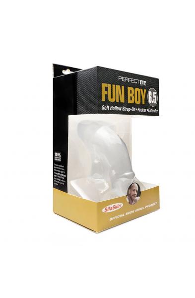 Fun Boy 6.5 Soft Hollow Strap-on - Packer - Extender - Clear