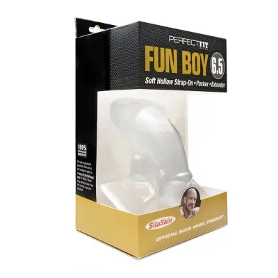 Fun Boy 6.5 Soft Hollow Strap-on - Packer - Extender - Clear