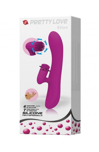 Pretty Love Elton Spinning Ticklers Rabbit - 11 Function - Fuchsia