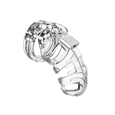 Mancage Model 2 Chastity 3.5 Inch Cock Cage - Transparent