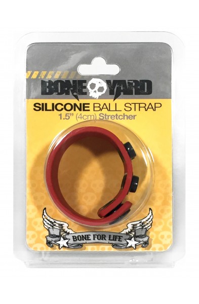 Boneyard Silicone Ball Strap 4cm Stretcher - Red