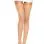 Lace Top Sheer Thigh Hi - One Size - Beige