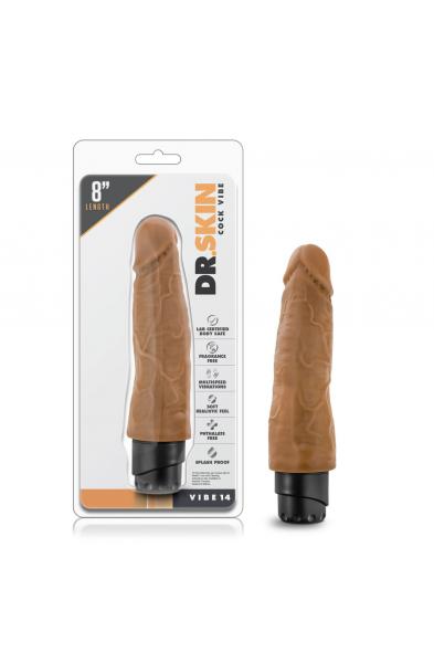 Dr. Skin - Cock Vibe 14 - 8 Inch Vibrating Cock - Mocha