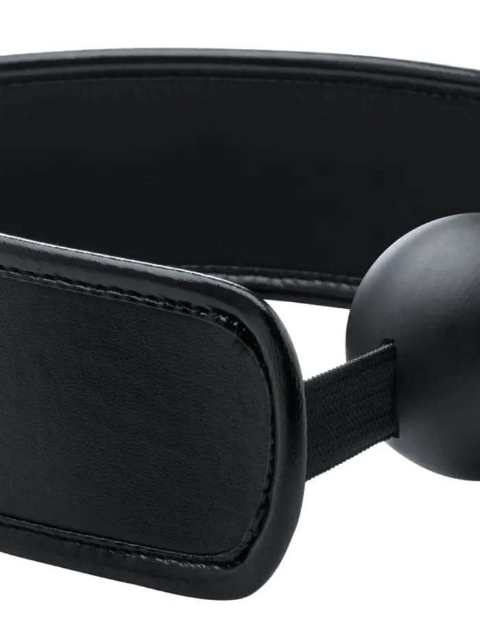 Brace Ball Gag W / Stretchable Strap - Black