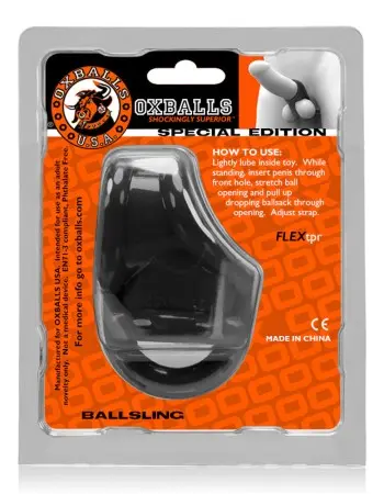 Oxballs Ballsling Cocksling W / Splittler - Black