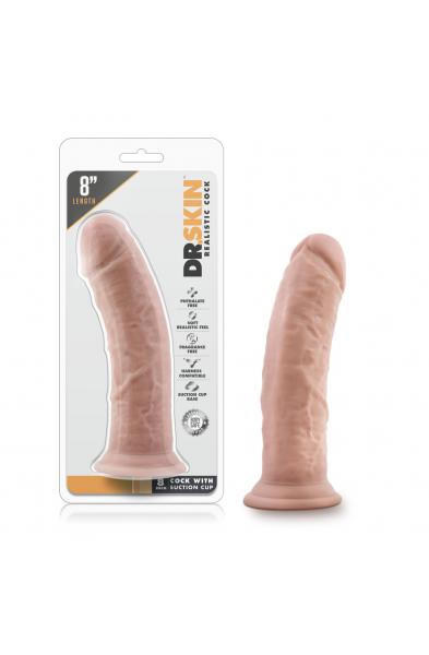 Dr. Skin - 8 Inch Cock W / Suction Cup - Vanilla