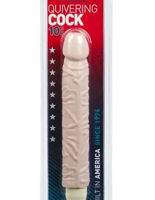 Quivering Cock 10 Inch - White