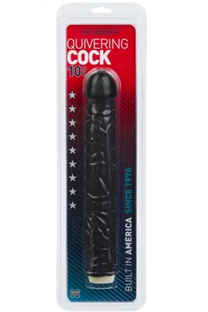 Quivering Cock 10 Inch - Black