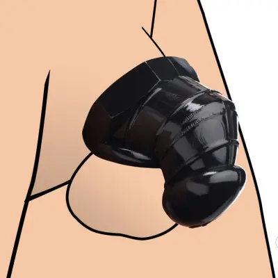 Master Series Detained - Black Restrictive Chastity Cage