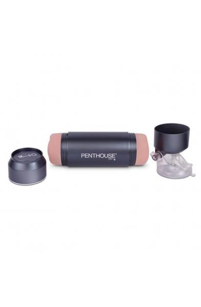 Penthouse Pet Cyberskin Hands-Free Adjustable  Dual Stroker - Uma Jolie