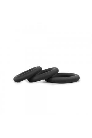 Hombre Snug-Fit Silicone Thick C-Rings - 3 Pack - Charcoal