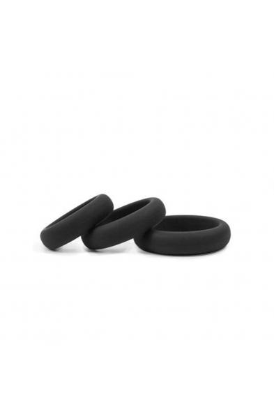 Hombre Xtra Stretch Silicone C-Bands - 3 Pack -  Charcoal