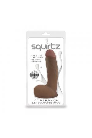 Squirtz Cyberskin 8.5" Squirting Dildo - Dark