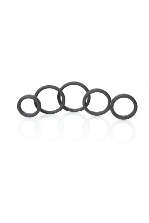 Boneyard Silicone Ring 5 Pc Kit - Black