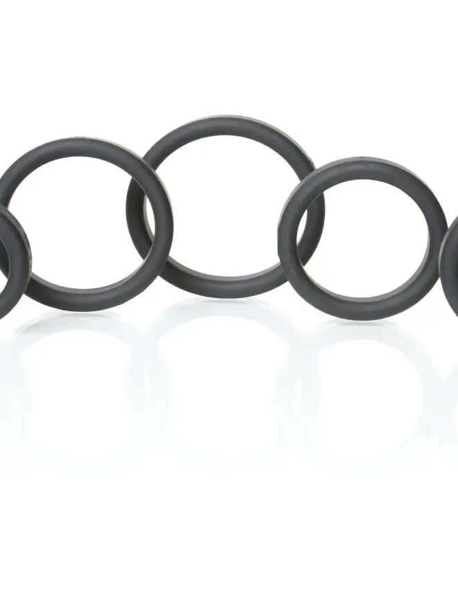 Boneyard Silicone Ring 5 Pc Kit - Black