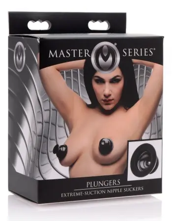 Master Series - Plungers Extreme Suction Nipple  Suckers - Black