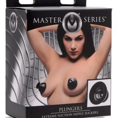 Master Series - Plungers Extreme Suction Nipple  Suckers - Black