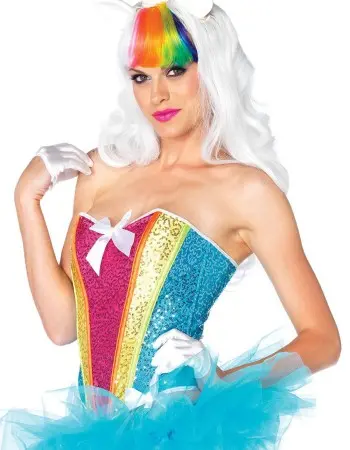 Rainbow Sequin Corset - Medium