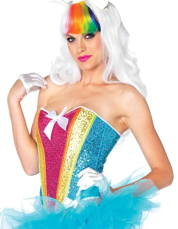 Rainbow Sequin Corset - Medium