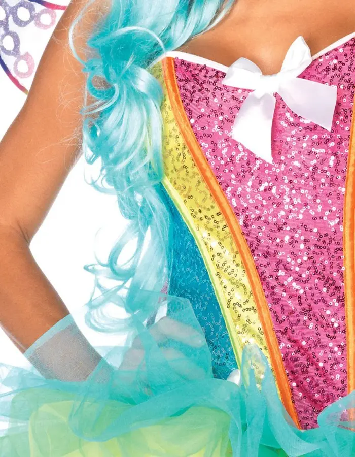 Rainbow Sequin Corset - Medium