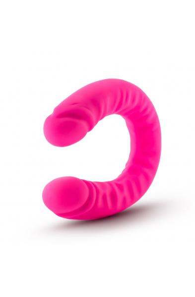 Ruse - 18 Inch Silicone Slim Double Dong - Hot  Pink