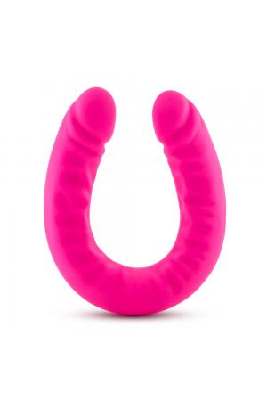 Ruse - 18 Inch Silicone Slim Double Dong - Hot  Pink