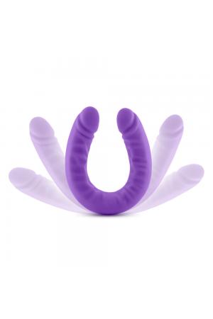 Ruse - 18 Inch Silicone Slim Double Dong - Purple