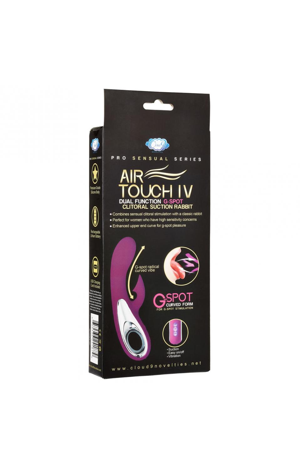 Cloud 9 Pro Sensual Air Touch Iv G Spot Dual Functional Clitoral Suction Rabbit Purple Wtc624187