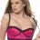 Longline Satin Balconette Bra With Lace Trimmed Edges and Removable Straps - Hot Pink - Small