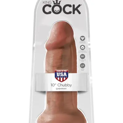 King Cock 10 Inch Chubby - Tan