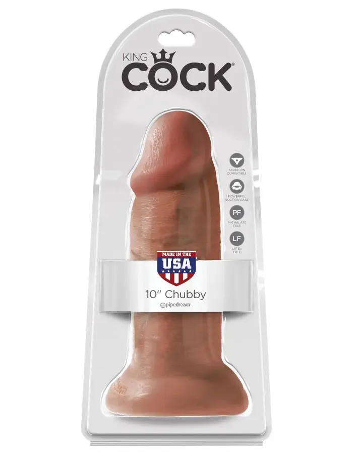 King Cock 10 Inch Chubby - Tan