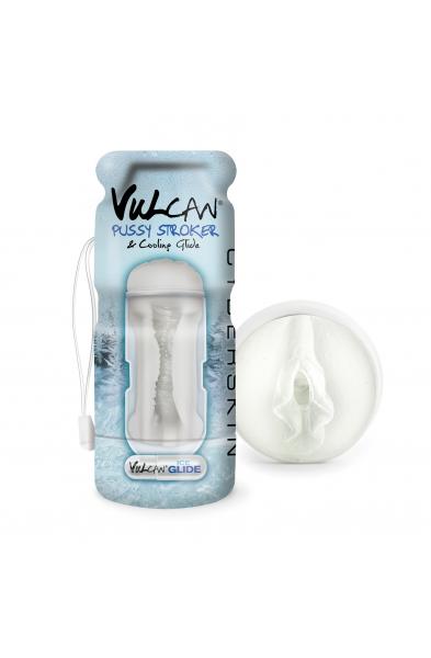 Cyberskin Vulcan Pussy Stroker W/cooling Glide -  Frost