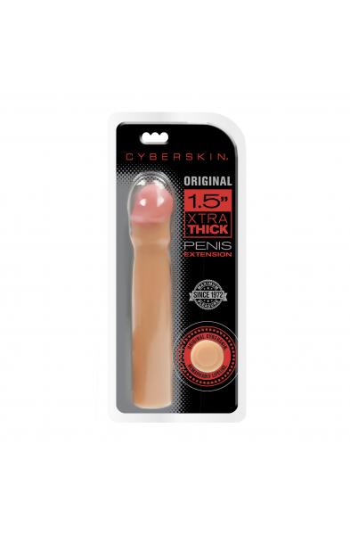 Cyberskin Original 1.5 Inch Xtra Thick Penis  Extension - Light