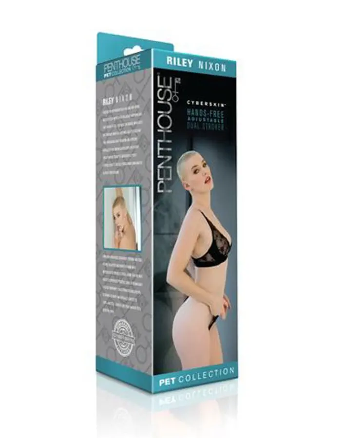 Penthouse Pet Cyberskin Hands-Free Adjustable  Dual Stroker - Riley Nixon
