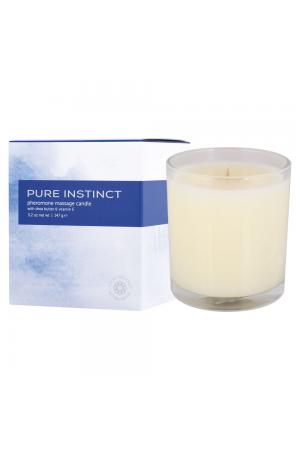 Pure Instinct Pheromone Massage Candle True Blue 5.2 Oz