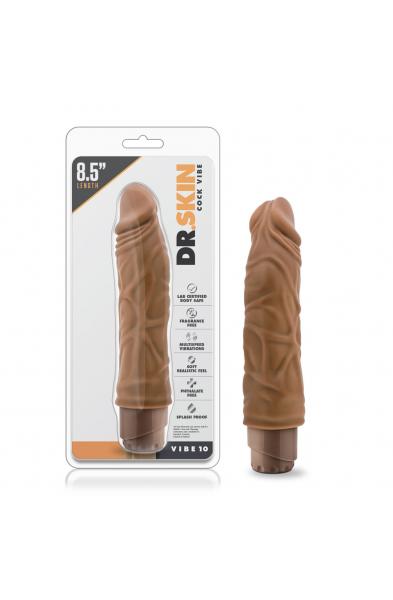 Dr. Skin - Cock Vibe 10 - 8.5 Inch Vibrating Cock  - Mocha