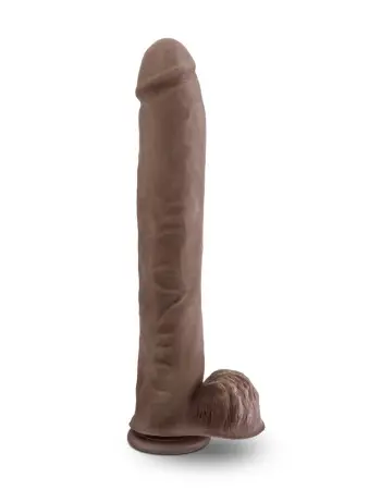 Au Naturel - Daddy - 14 Inch Sensa Feel Dual Density Dildo - Chocolate