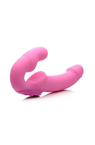 Urge Silicone Strapless Strap on With Remote - Pink